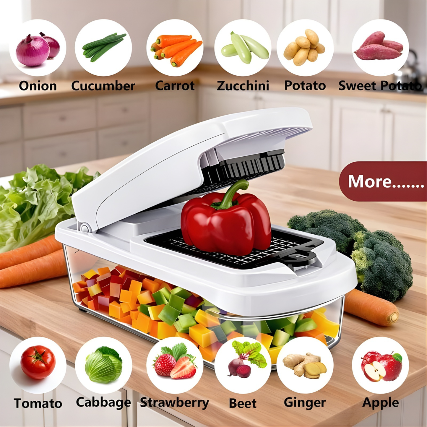 SliceMaster™ 15-in-1 Vegetable Chopper